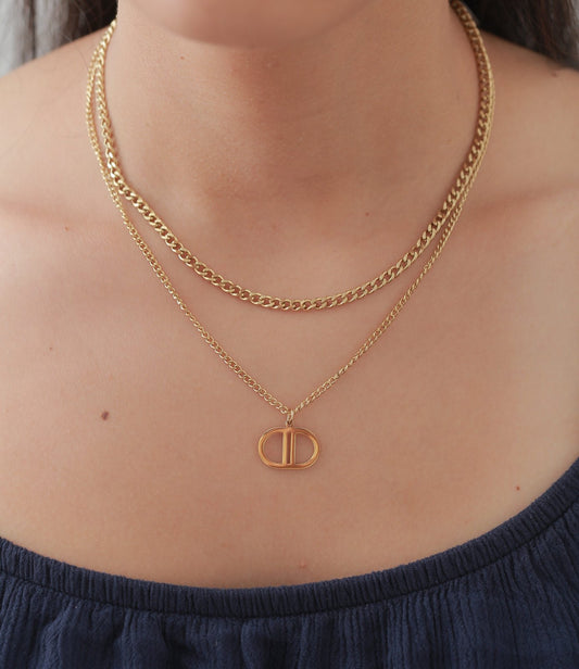 Collier acier garanti inoxydable double D