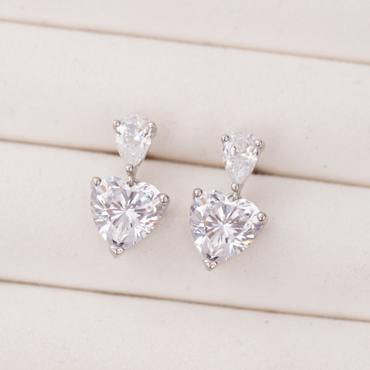Boucles d'oreilles SILVÉRA en argent rhodiées