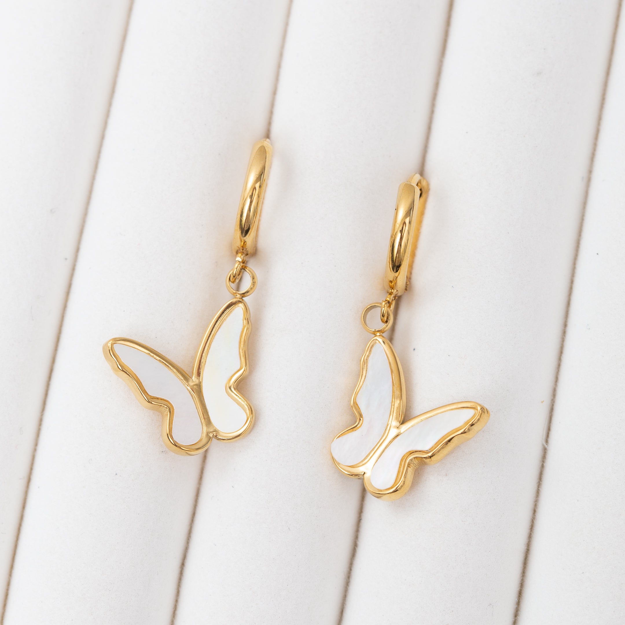 Boucles d'oreilles NACRÉES en acier inoxydable