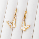 Boucles d'oreilles NACRÉES en acier inoxydable