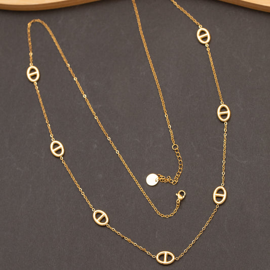 Collier Sautoir Roxane 85 Cm En Acier Garanti Inoxydable