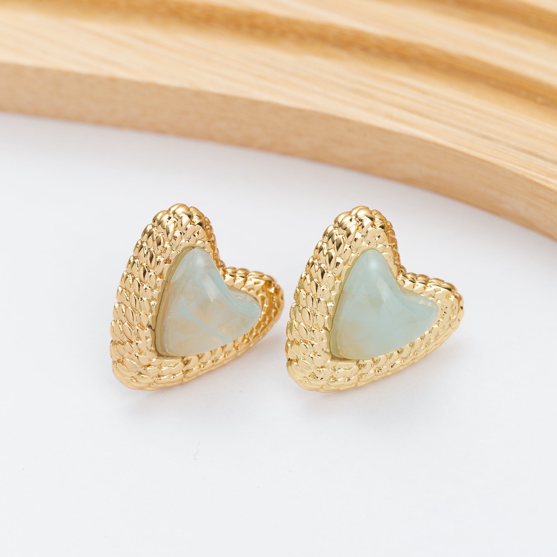 Boucles d'oreilles NOÉRA - VERT en Acier garanti Inoxydable