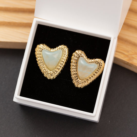 Boucles d'oreilles NOÉRA - VERT en Acier garanti Inoxydable