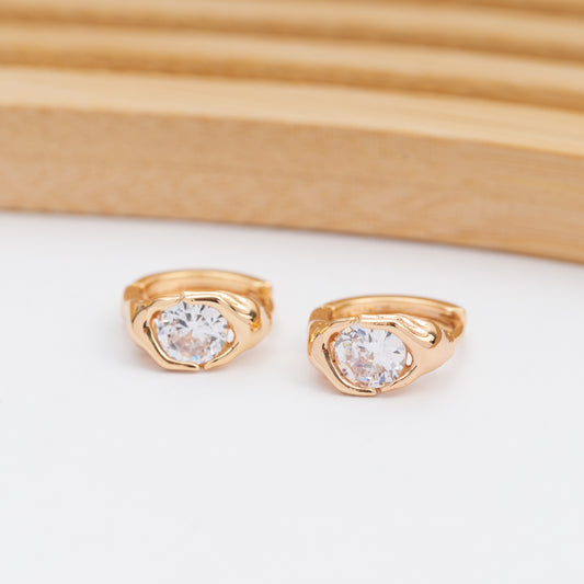 Boucles d'oreilles PASSION - BLANC en Plaqué OR