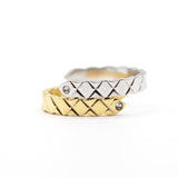 Bague en acier tendance sous forme d'un serpent