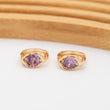 Boucles d'oreilles PASSION - VIOLET en Plaqué OR Xuping xp