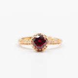 Bague plaqué or Xuping tendance avec une pierre rouge