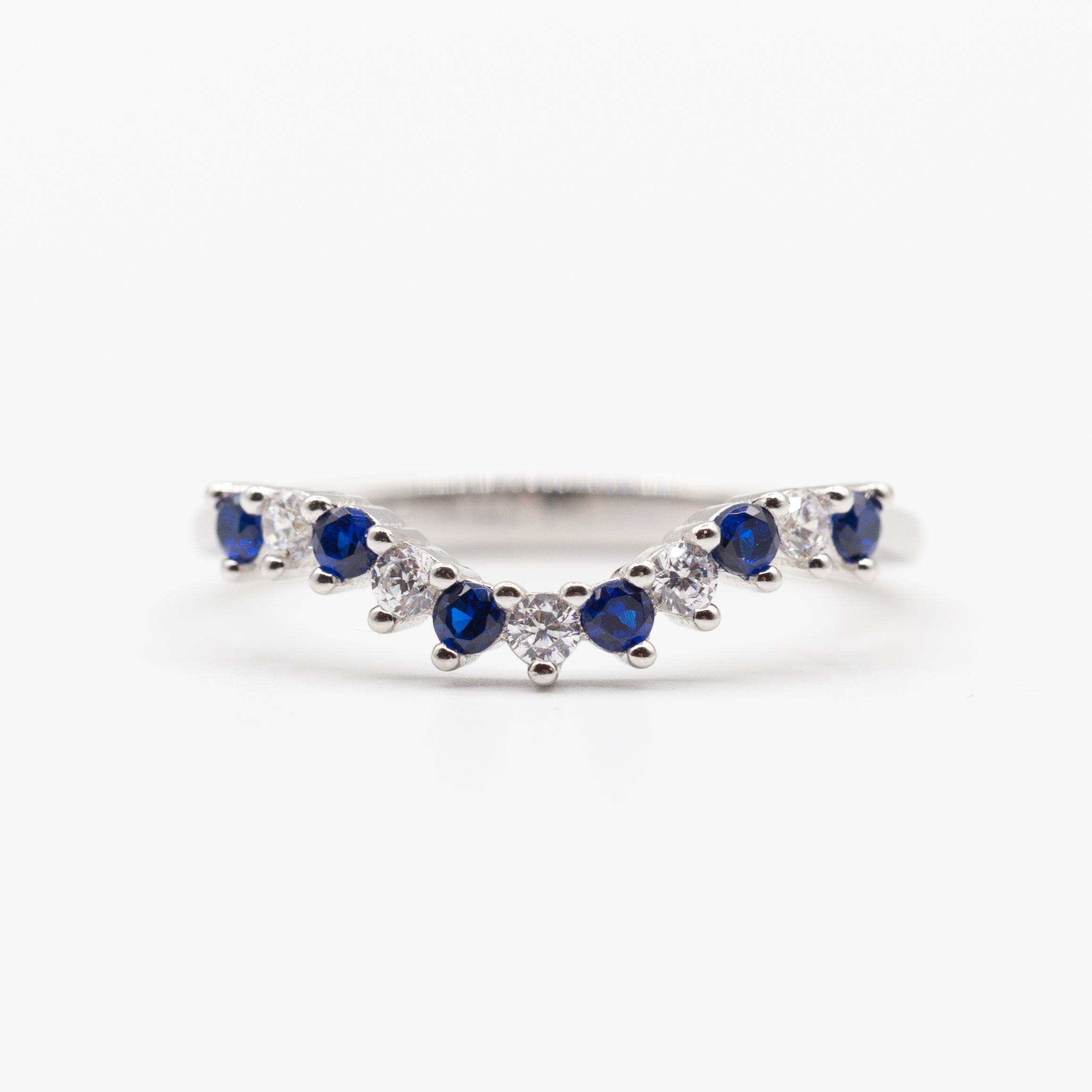 Bague argent rhodié tendance simple