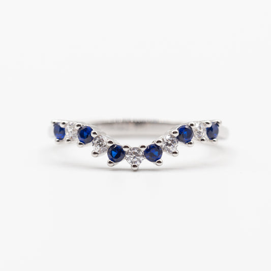 Bague argent rhodié tendance simple