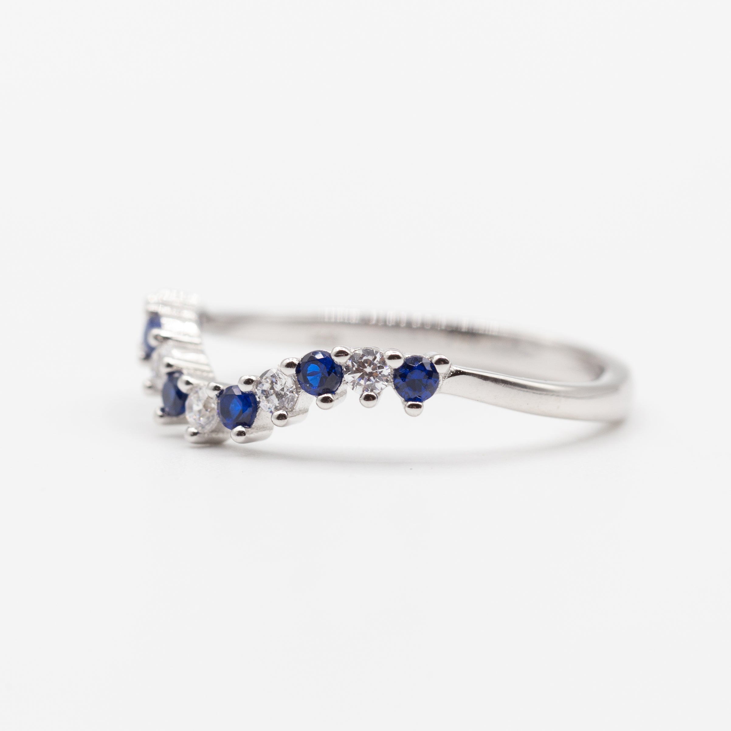 Bague argent rhodié tendance simple
