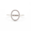 Bague argent rhodié tendance simple
