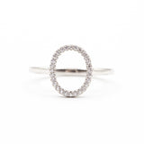 Bague argent rhodié tendance simple