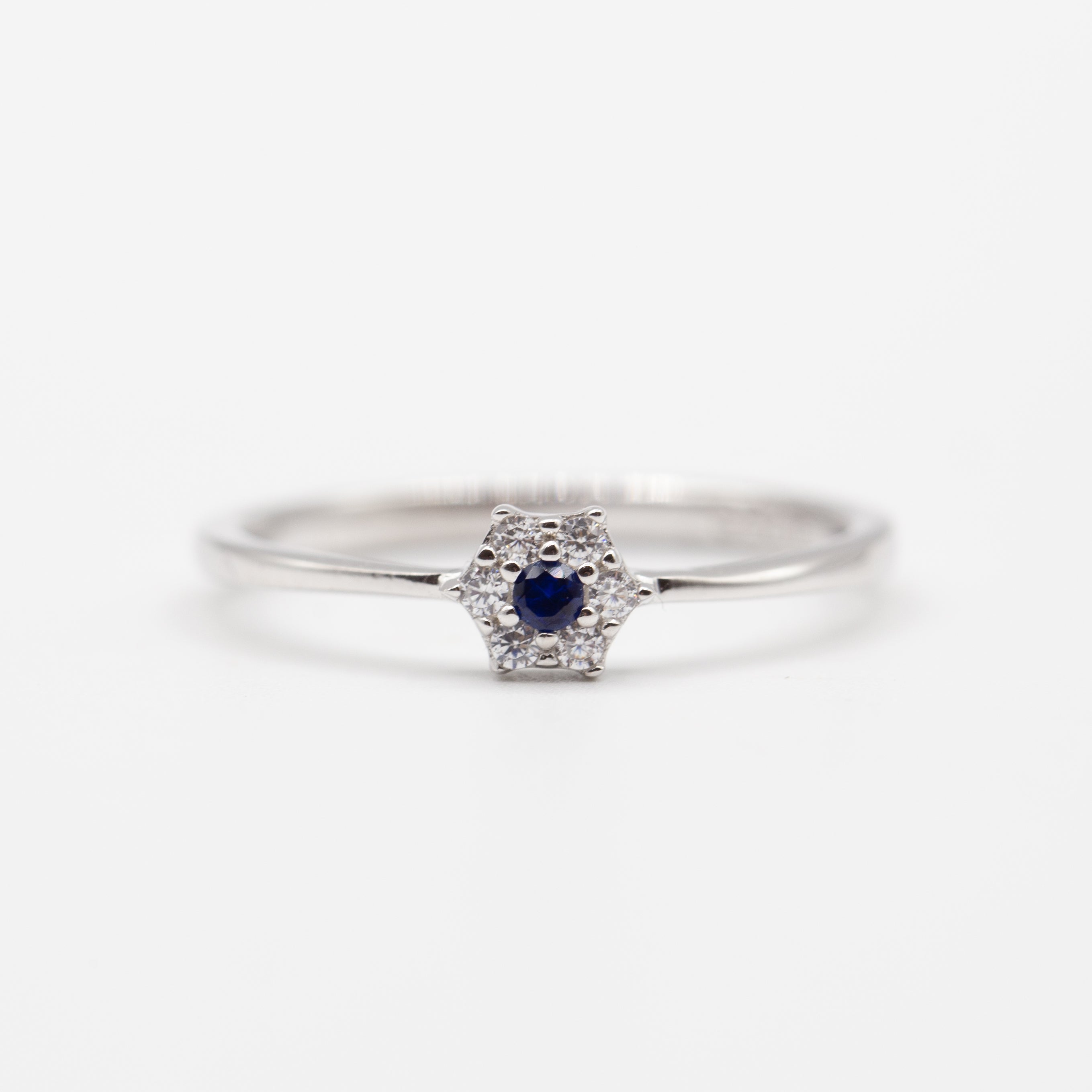 Bague argent rhodié tendance simple