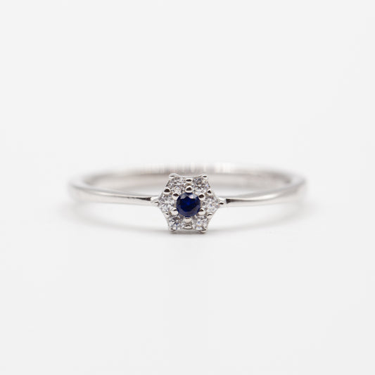 Bague argent rhodié tendance simple