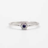 Bague argent rhodié tendance simple