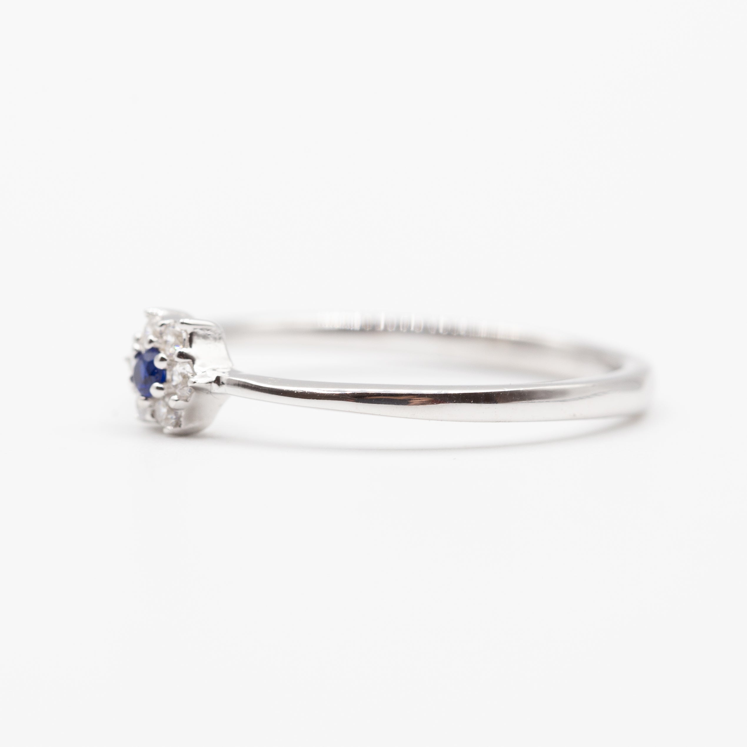 Bague argent rhodié tendance simple