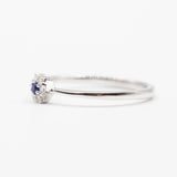 Bague argent rhodié tendance simple