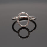 Bague argent rhodié tendance simple