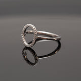 Bague argent rhodié tendance simple