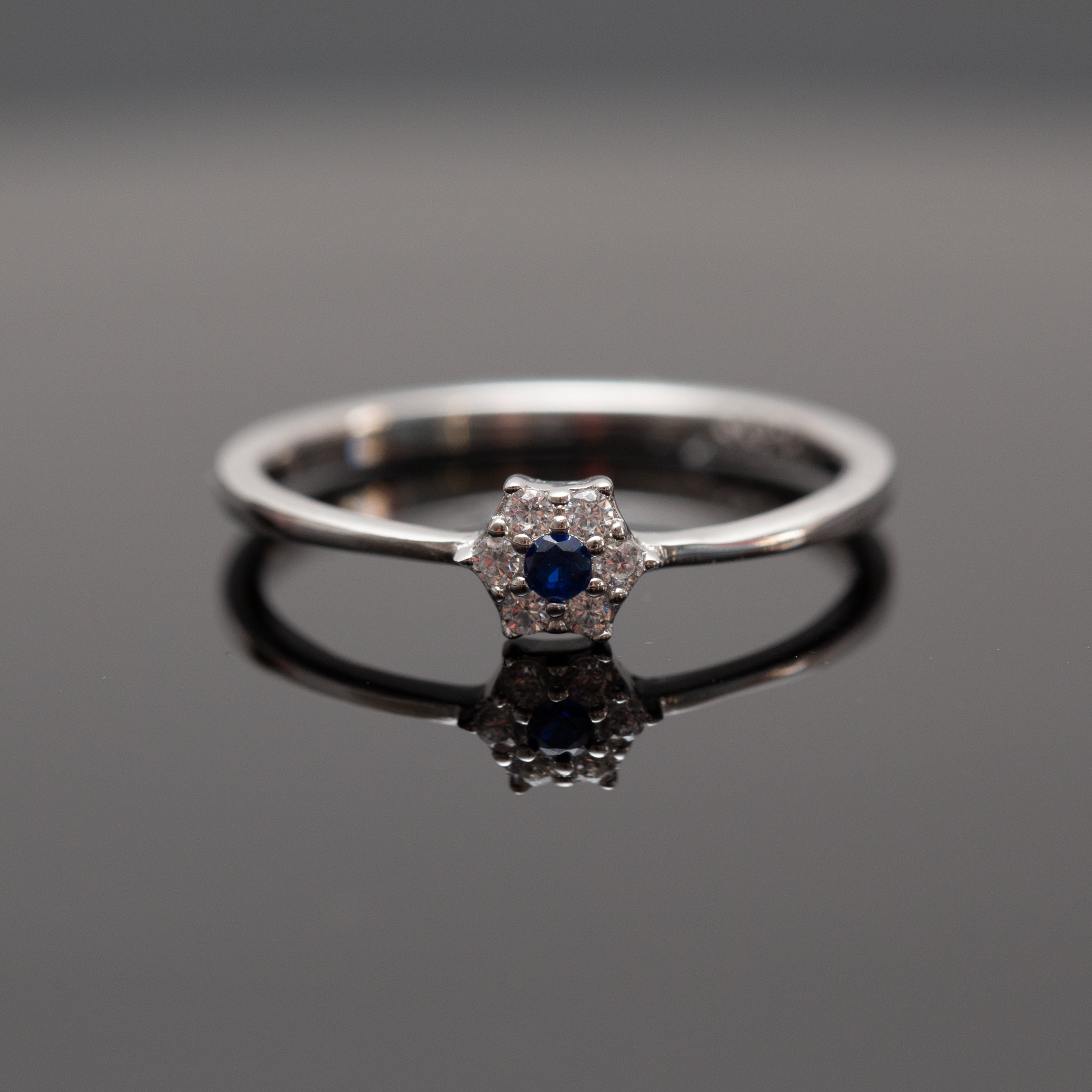 Bague argent rhodié tendance simple