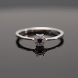 Bague argent rhodié tendance simple