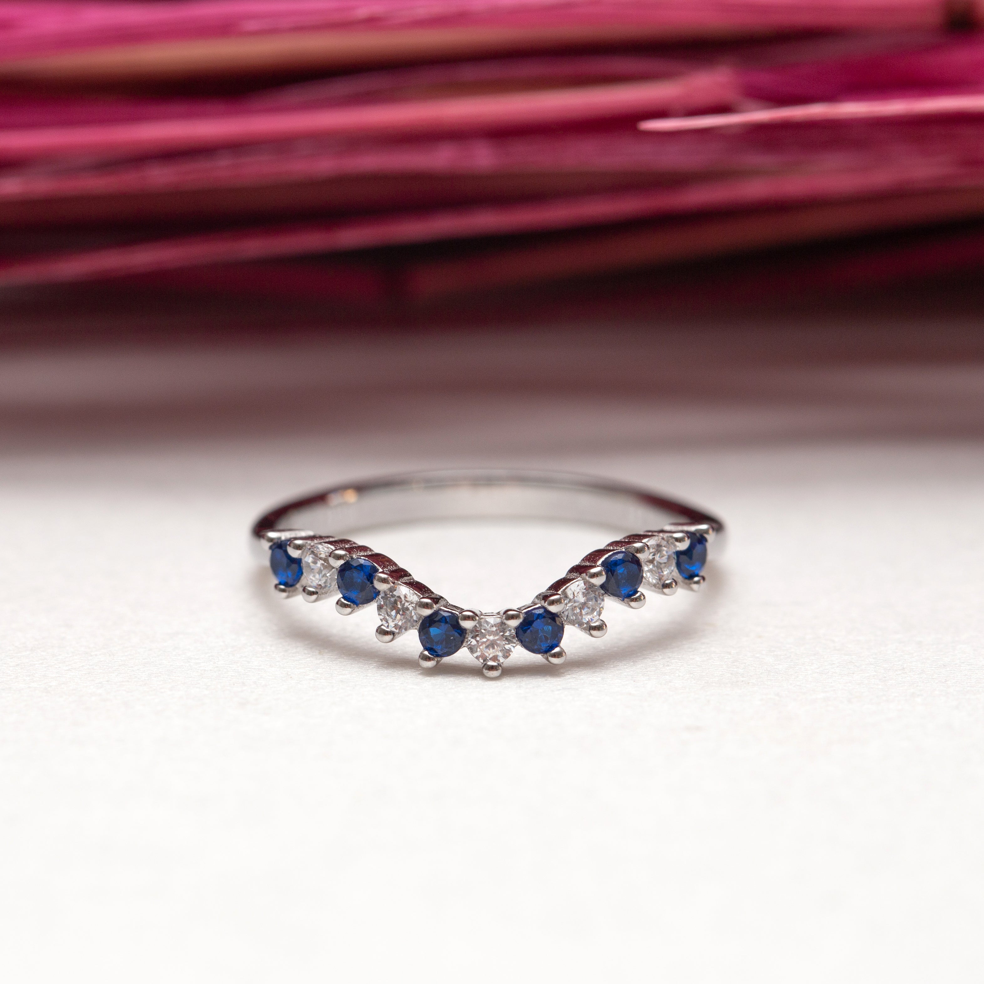 Bague argent rhodié tendance simple