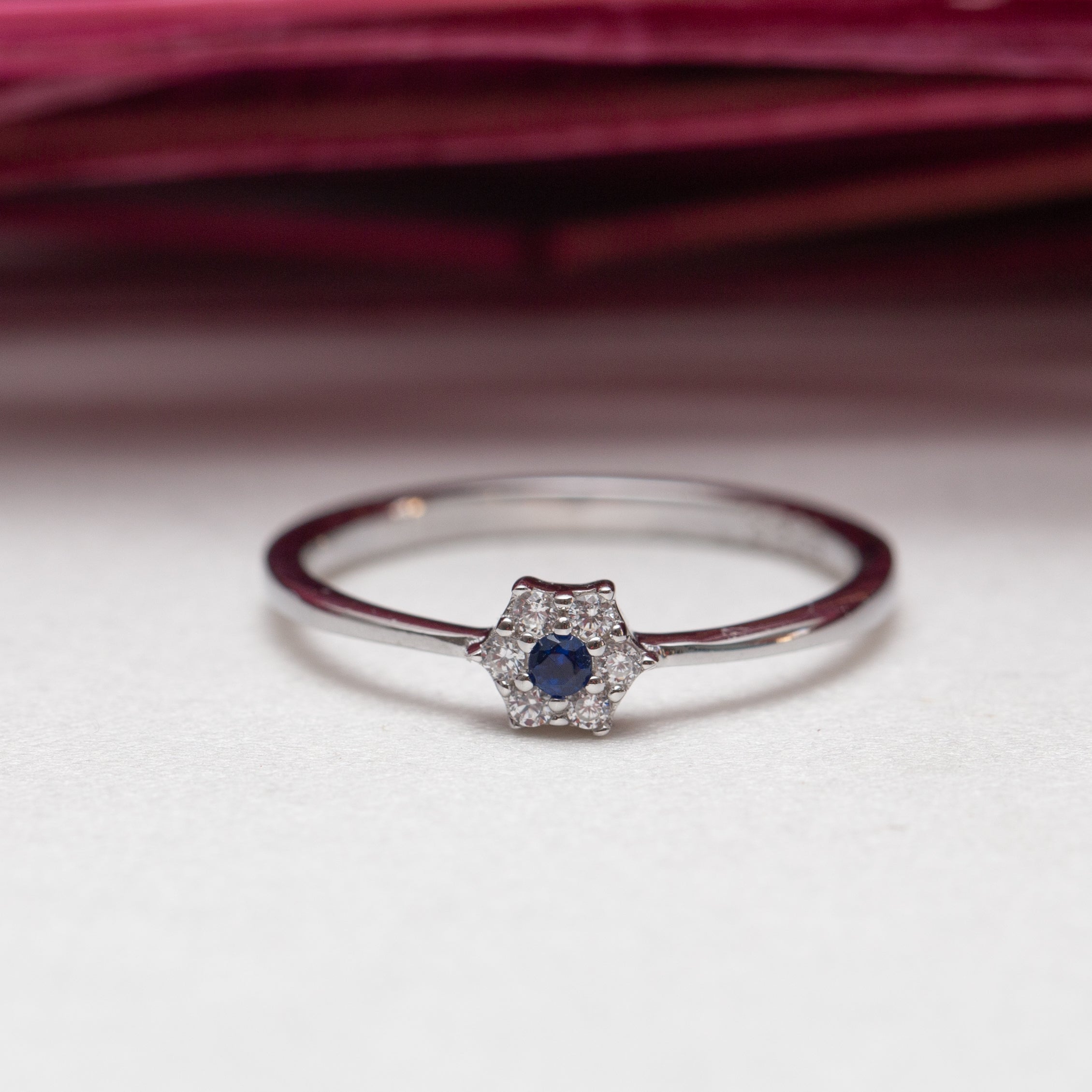 Bague argent rhodié tendance simple