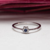 Bague argent rhodié tendance simple