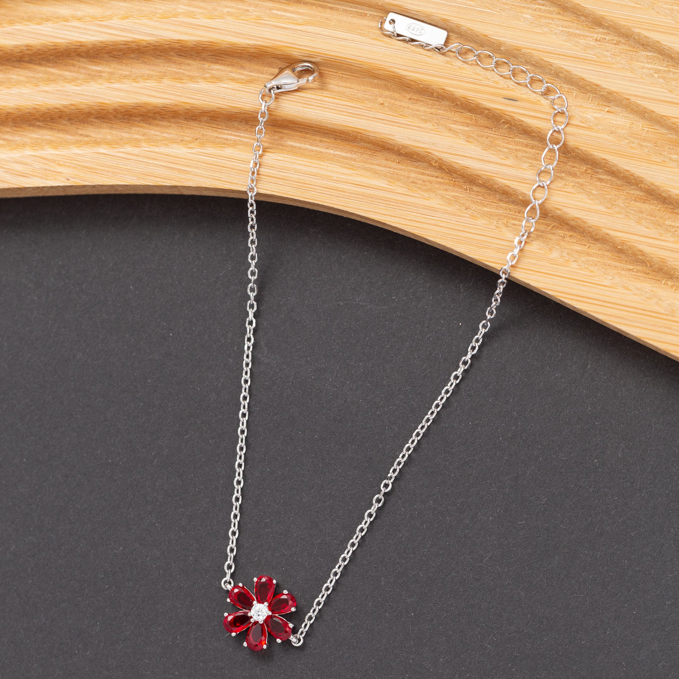 Gourmette en argent rhodié garantie