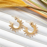 Boucles d'oreille Acier Doré tendance