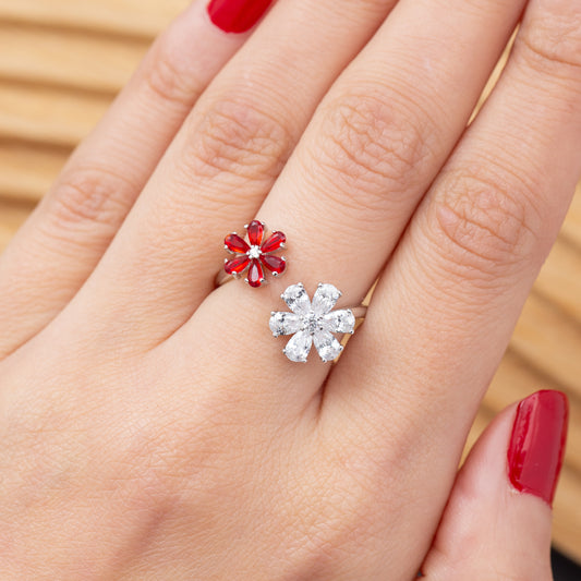 Bague en argent rhodié garantie