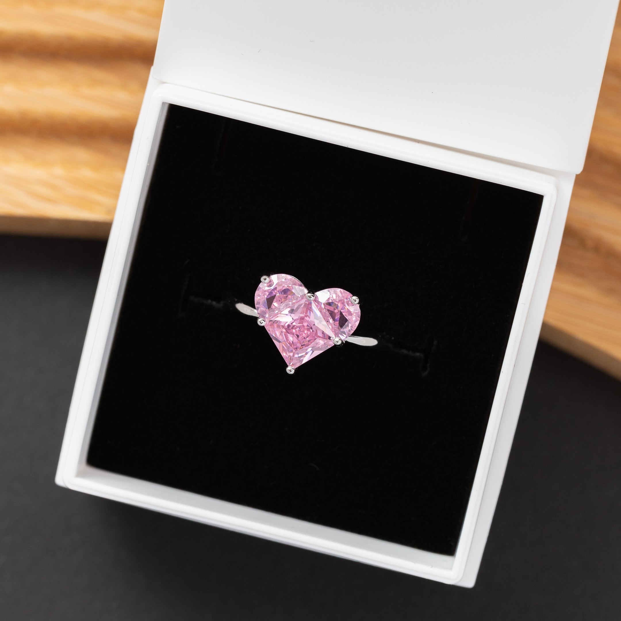 Bague en argent rhodié garantie