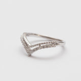 Bague en argent rhodie tendance