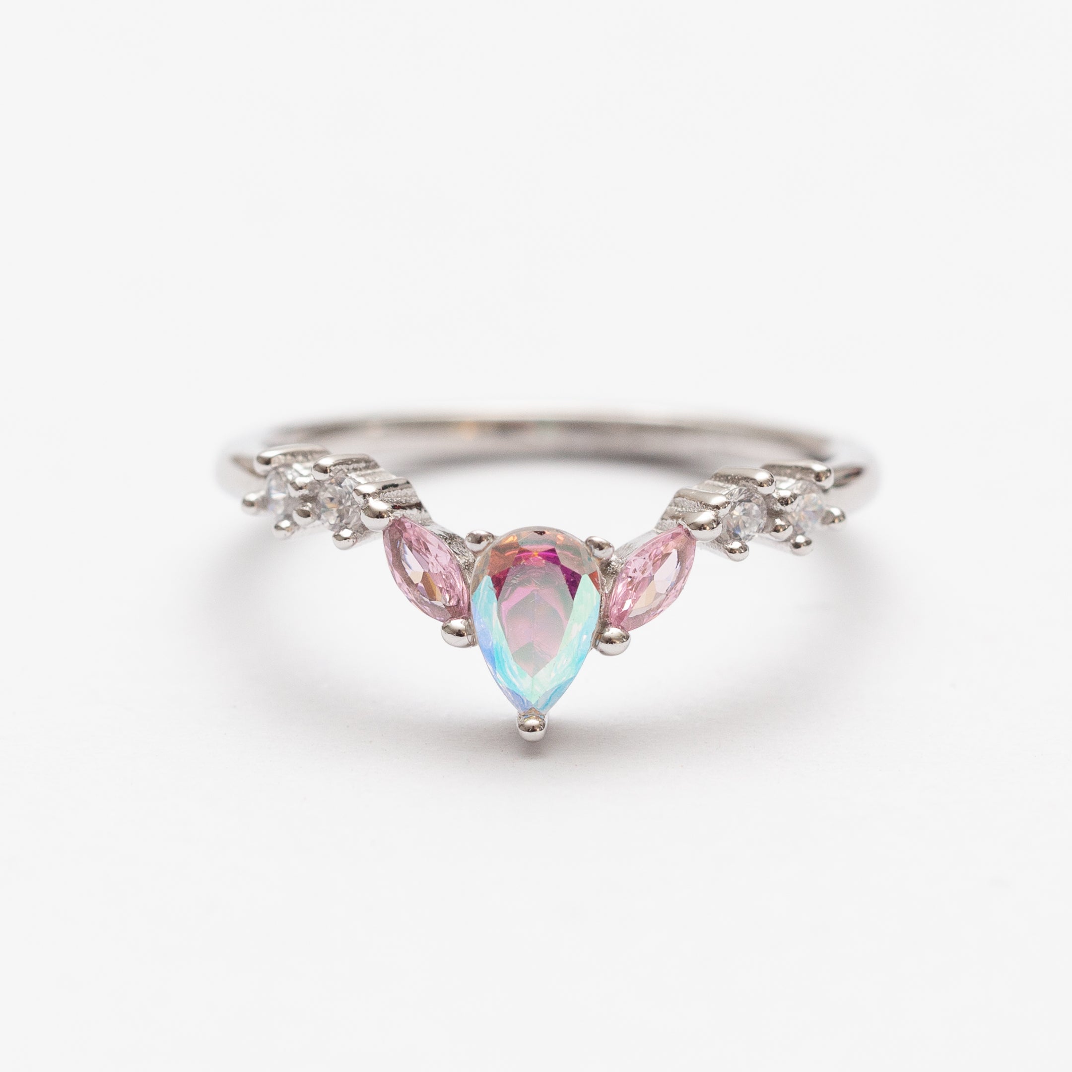 Bague en argent rhodie tendance