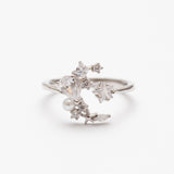 Bague en argent rhodie tendance