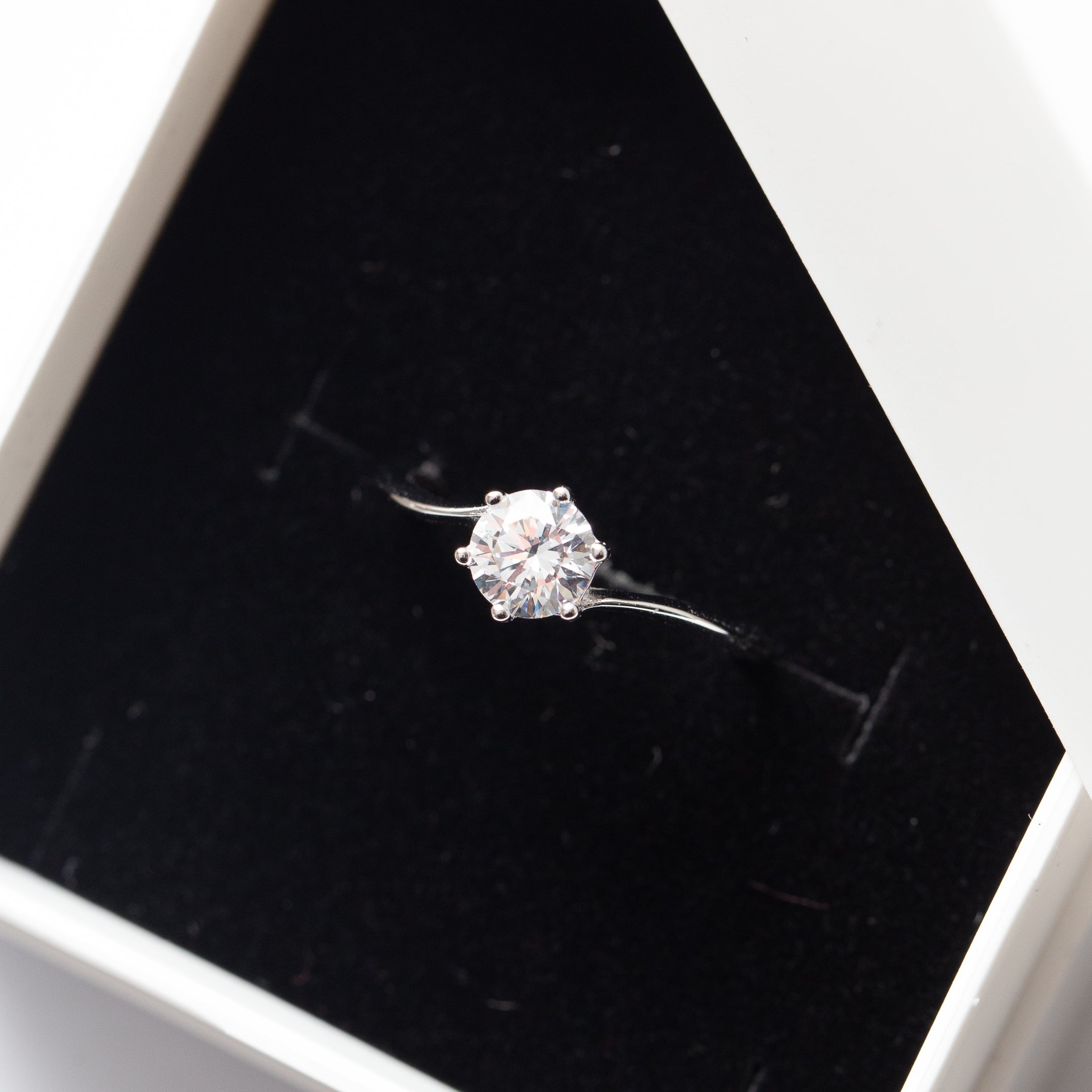 Bague en argent rhodie tendance