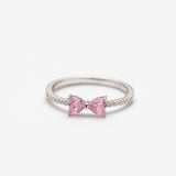 Bague en argent rhodie tendance