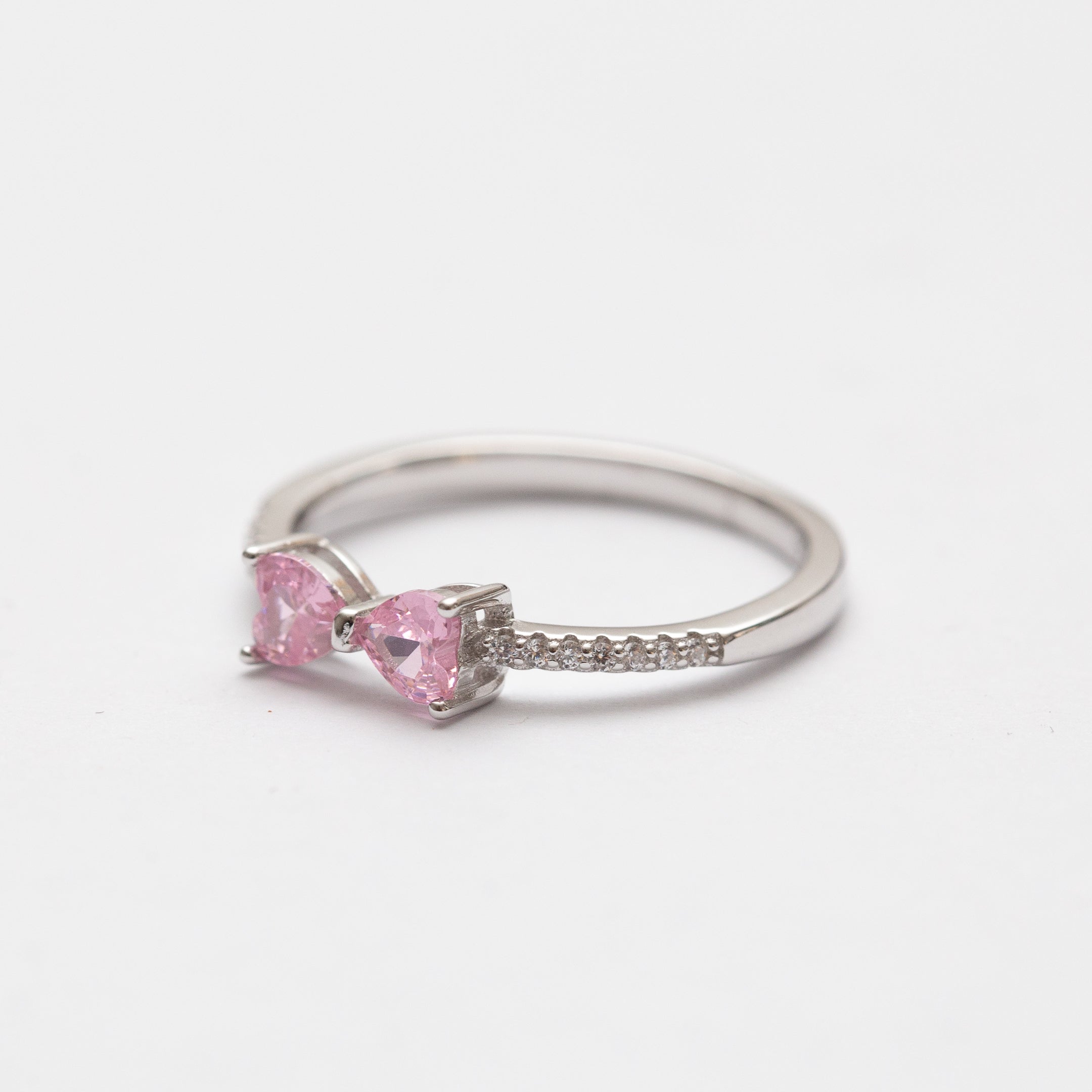 Bague en argent rhodie tendance