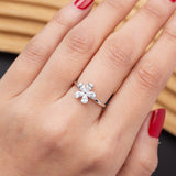 Bague en argent rhodié garantie