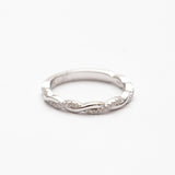 Bague en argent rhodie tendance