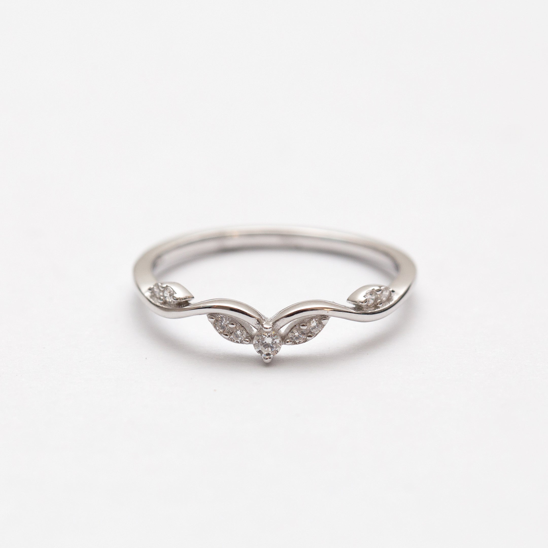 Bague en argent rhodie tendance