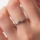 Bague en argent rhodie tendance