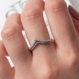 Bague en argent rhodie tendance