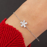 Gourmette en argent rhodié garantie