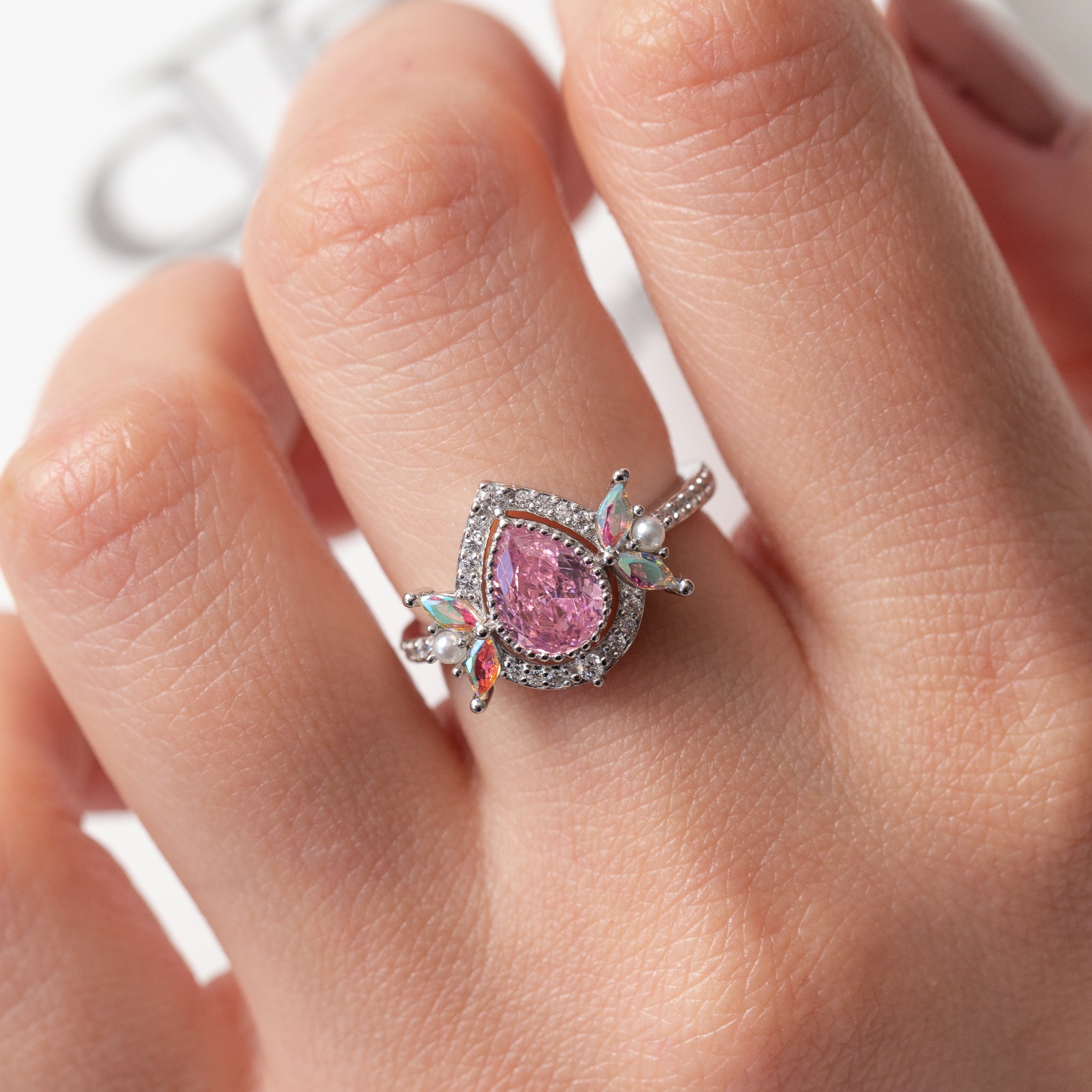 Bague en argent rhodie tendance