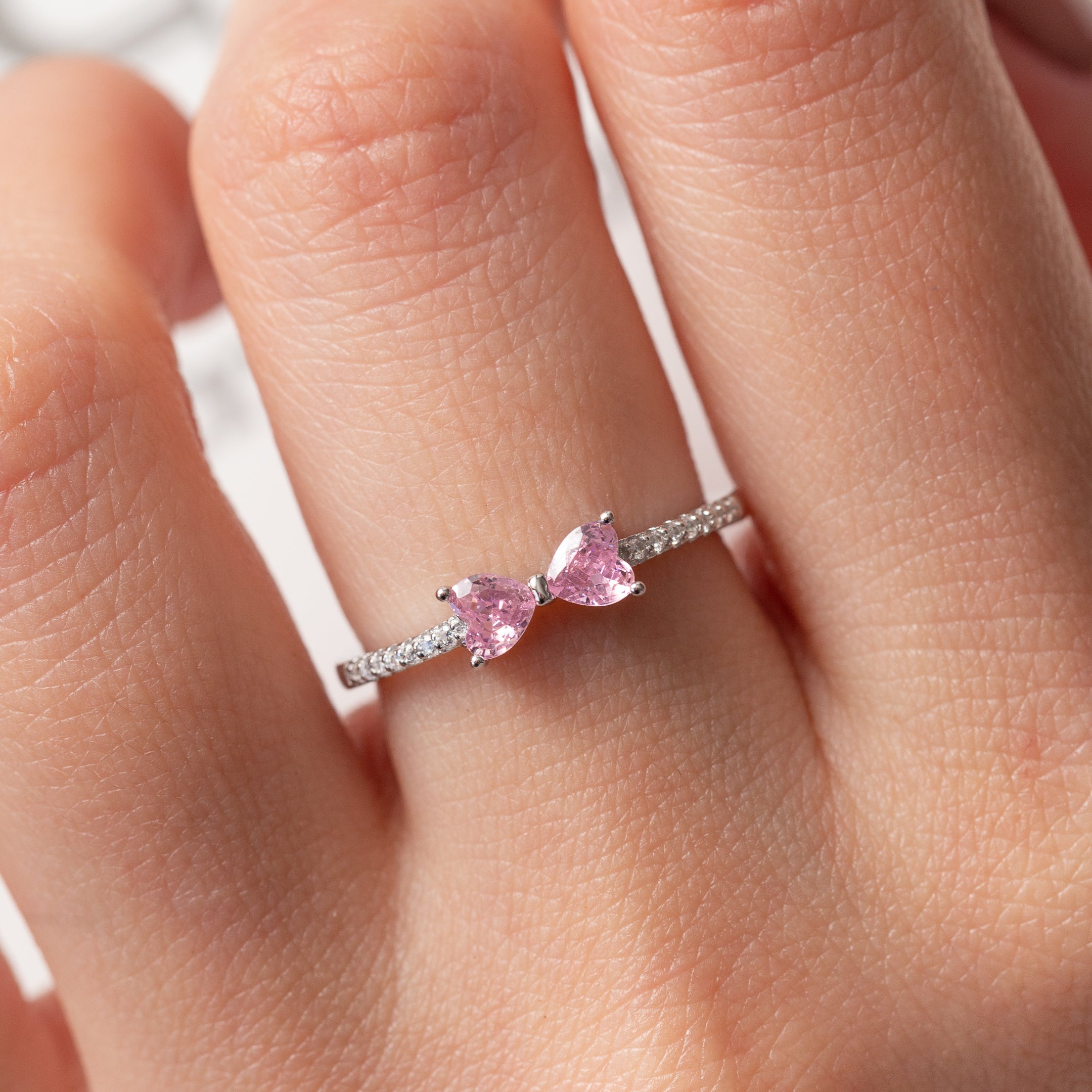 Bague en argent rhodie tendance