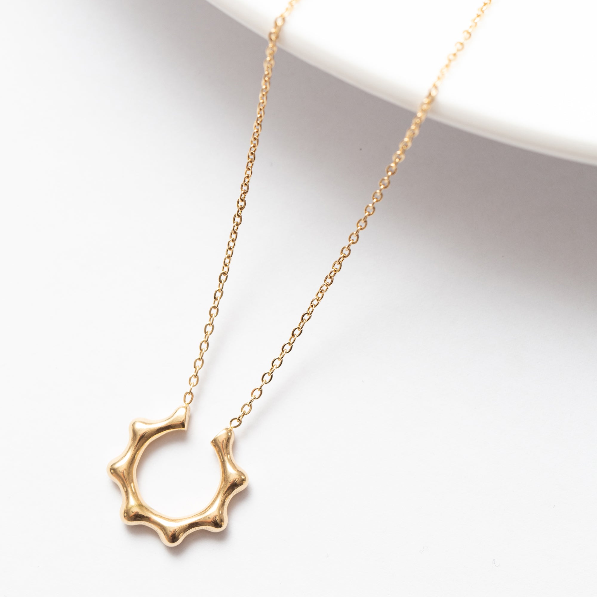 Collier Acier Doré tendance