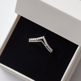 Bague en argent rhodie tendance