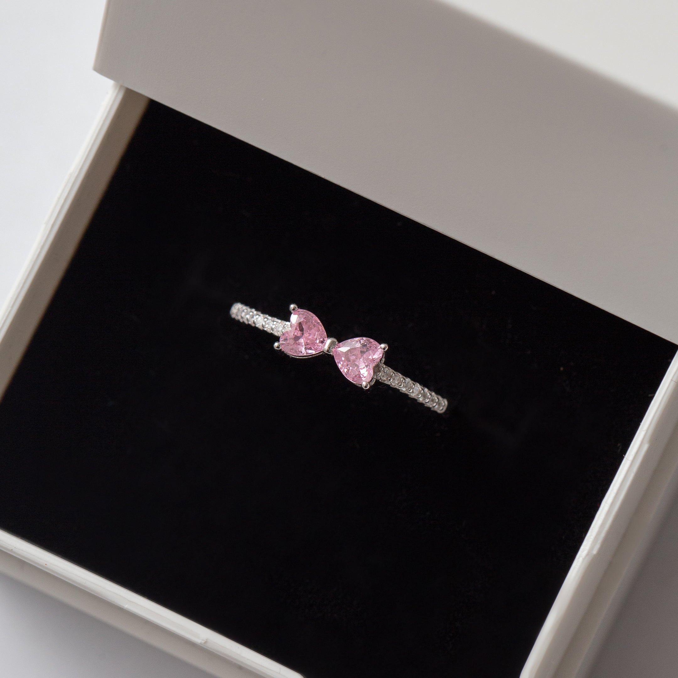 Bague en argent rhodie tendance