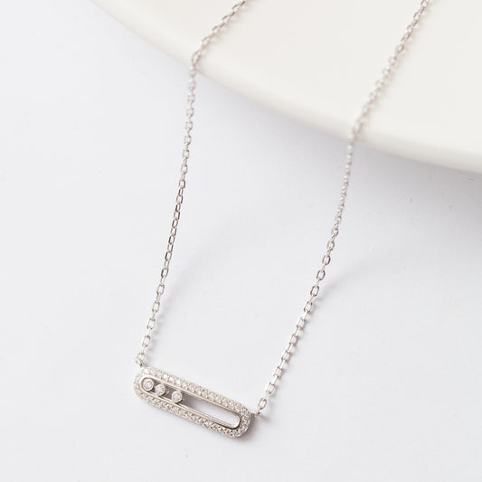 Chaine en argent rhodié tendance